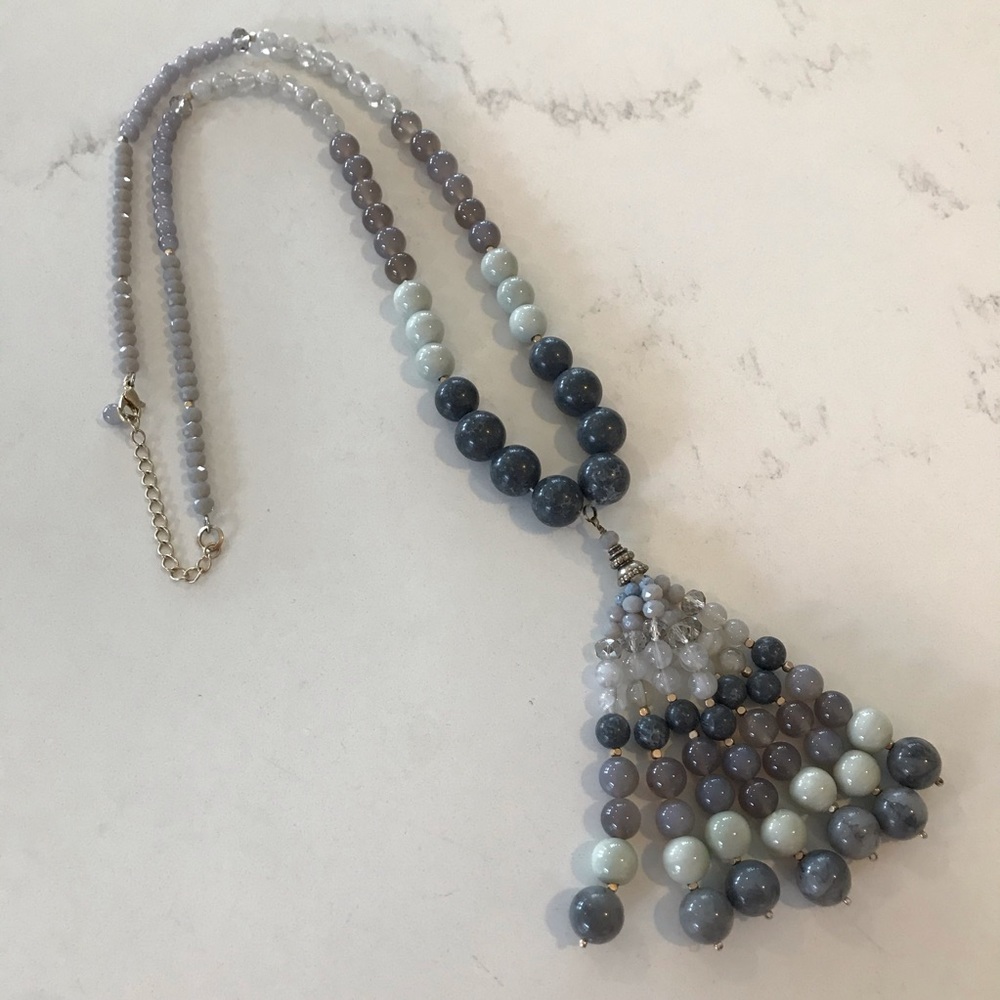 Anthropologie | Beaded Tassel Necklace